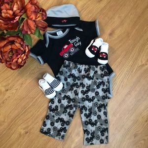 Baby boy truck outfit